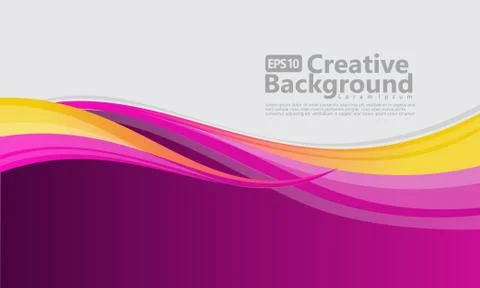 New abstract wave style creative background Stock Illustration