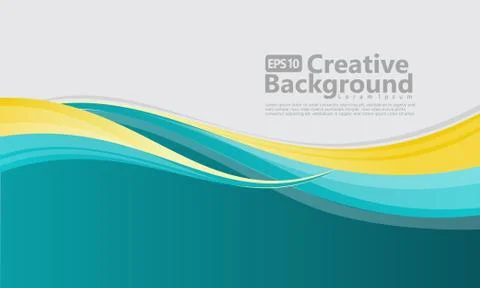 New abstract wave style creative background Stock Illustration