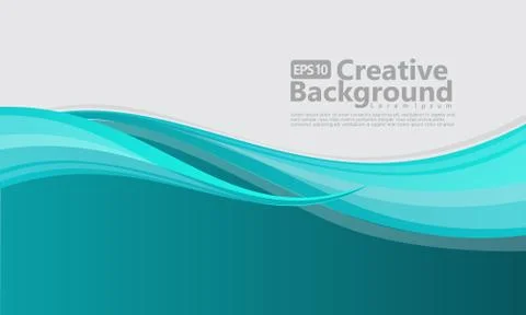 New abstract wave style creative background 库存插图