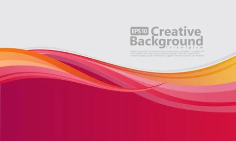 New abstract wave style creative background Stock Illustration