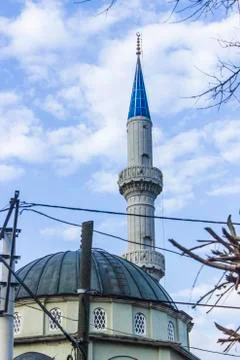 New age fast-constructd mosque of Turkey Stock Photos