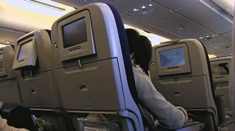 New airbus A 380 interior Stock Footage 10912258