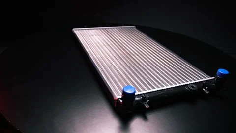 A new aluminum radiator Video stock 244041829