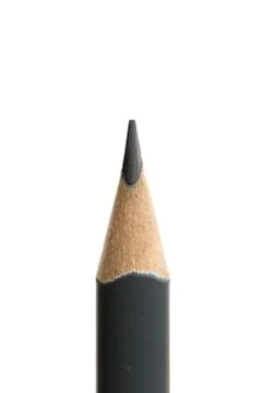 New amazing gray triangular pencil isolated.on white background Stock Photos