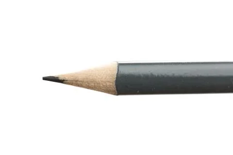 New amazing gray triangular pencil isolated.on white background Stock Photos