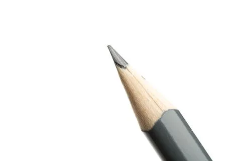 New amazing gray triangular pencil isolated.on white background Stock Photos