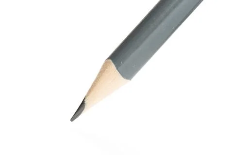 New amazing gray triangular pencil isolated.on white background Stock Photos