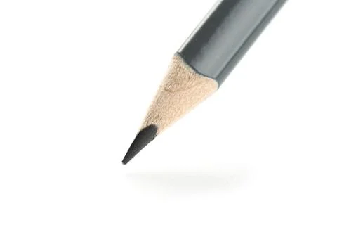 New amazing gray triangular pencil isolated.on white background Stock Photos