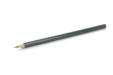 New amazing gray triangular pencil isolated.on white background Stock Photos