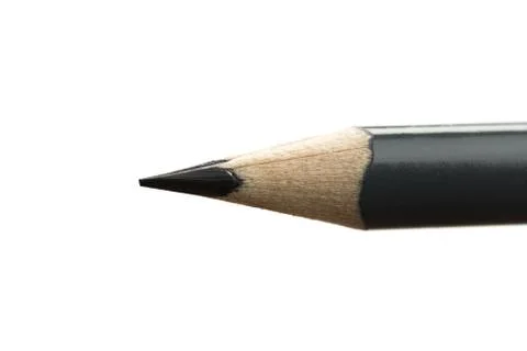New amazing gray triangular pencil isolated.on white background Stock Photos