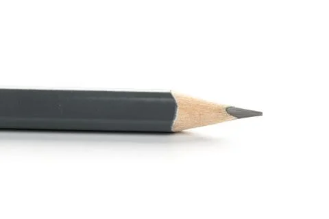 New amazing gray triangular pencil isolated.on white background Stock Photos