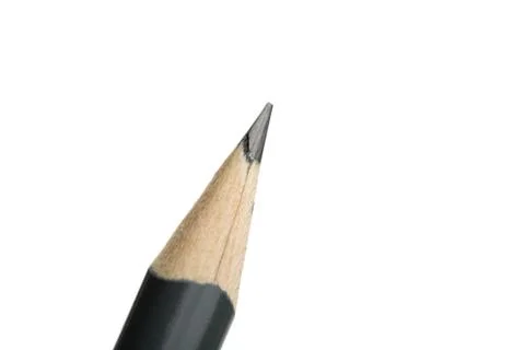 New amazing gray triangular pencil isolated.on white background Stock Photos