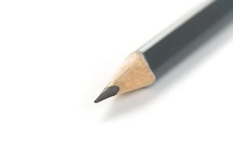 New amazing gray triangular pencil isolated.on white background Stock Photos