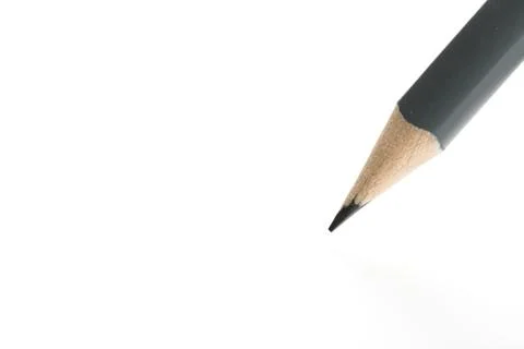 New amazing gray triangular pencil isolated.on white background Stock Photos