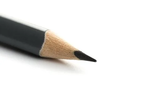 New amazing gray triangular pencil isolated.on white background Stock Photos