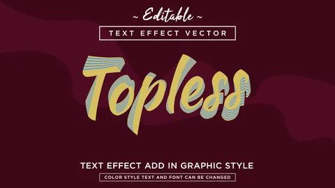 New amazing text effect style vector fully editable Stock Illustration
