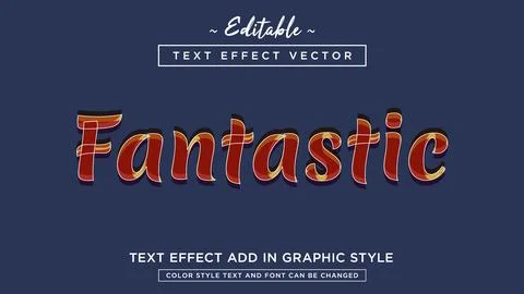 New amazing text effect style vector template fully editable Stock Illustration