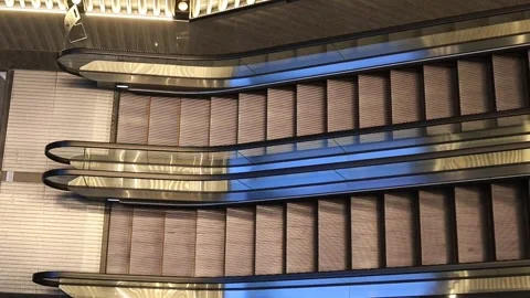 New and empty moving elevator Stock Footage 158098225