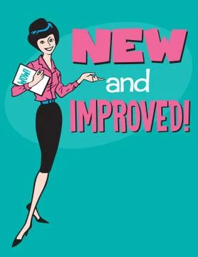 New and Improved retro design Stock Illustration