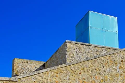 New and old architectural forms in urban construction Stock Photos