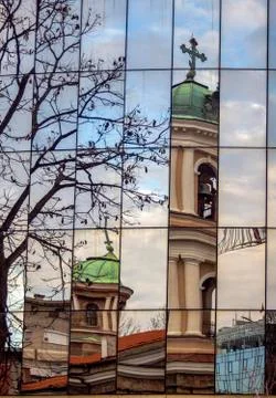 New and old architecture. Stock Photos