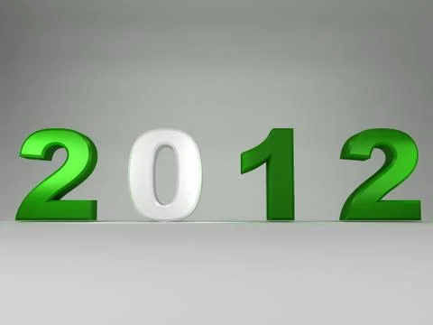 New and old Year 2012 Illustrazione stock