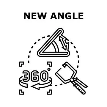 New angle changing perspective concept icon Stock Illustration