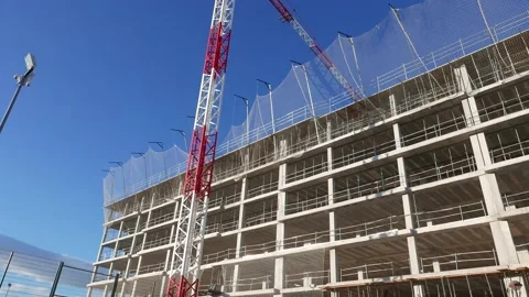 New Apartment Building Construction Stock Footage 132520394