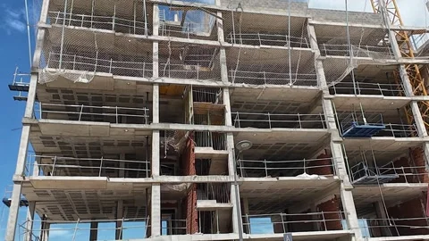 New Apartment Building Under Construction in Valencia, Spain 動画素材 275820868