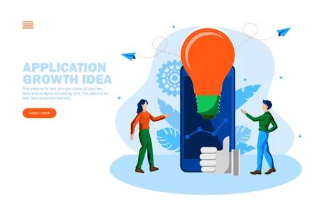 New app, application growth idea vector illustration concept Stock-Illustration