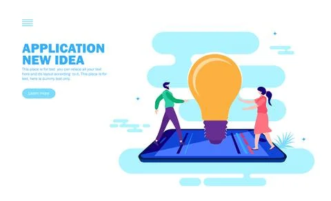 New app, application idea Stock-Illustration
