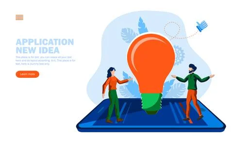 New app, application idea vector illustration concept Illustrazione stock