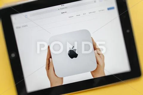New apple computers product laucnhed - apple mac mini Stock Photos