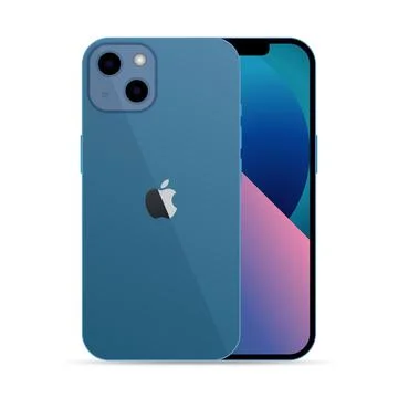 New Apple iPhone 13 Blue Stock Illustration