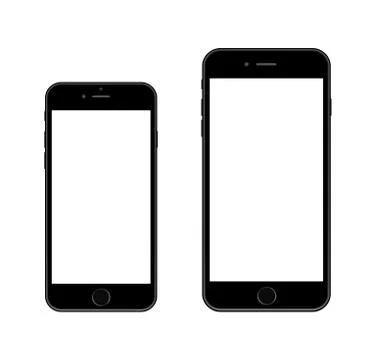 New Apple iPhone 6 and iPhone 6 plus mockup Stock Illustration