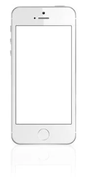 New apple silver iphone 5s with blank screen Stock Illustration