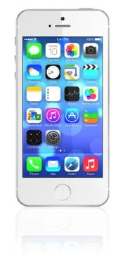 New apple silver iphone 5s with blank screen Stock Illustration
