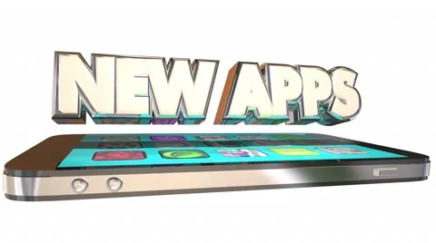 New Apps Applications Software Programs Download Smart Cell Phone Stock Footage 61279972