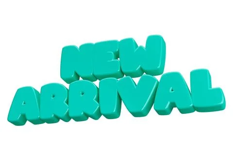 New arrival 3d render text phrase inscription 스톡 일러스트
