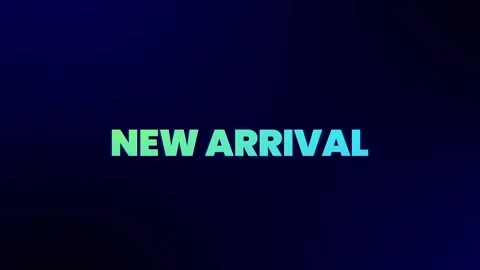 New Arrival neon light rays text effect animated video with black background Stock Footage 274465653