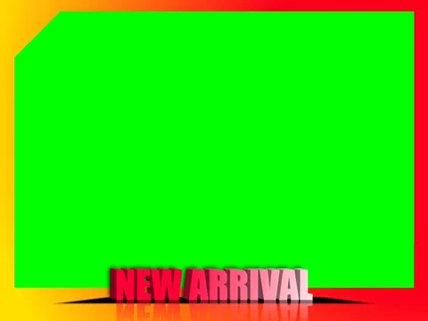 New arrival videos with text 3D on green screen bacground. Colorful gradient Stock Footage 199900669