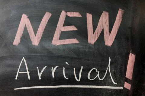 New arrival words Stock Photos
