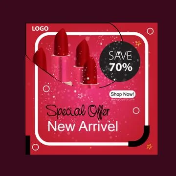 New Arrivel Social Media Post Template. Stock Illustration