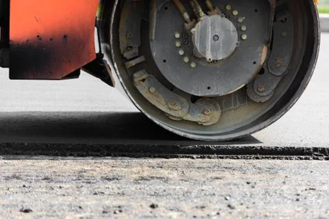 New asphalt laying Stock Photos