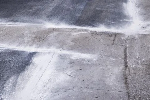 New asphalt patch Stock Photos