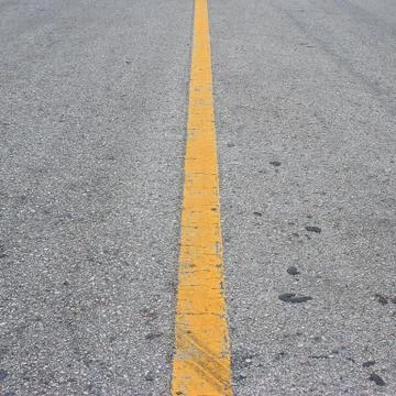 New asphalt texture with white dashed line Stock Photos