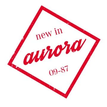 New In Aurora rubber stamp Stock Illustration