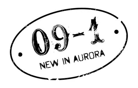New In Aurora rubber stamp Stock Illustration