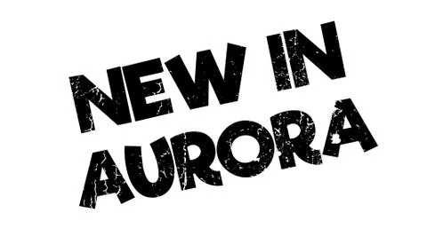 New In Aurora rubber stamp Stock Illustration