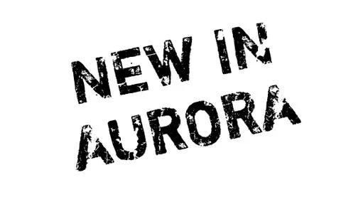 New In Aurora rubber stamp Stock Illustration